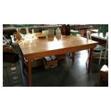 Pine Farm house style table 3 board top table