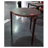 Small wooden round top table, measures 16 inches