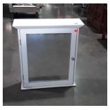 Medicine cabinet, white with mirrored front,