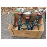 Three Westinghouse stake flood lights