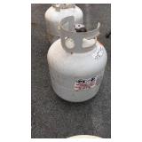 Empty gas propane tank