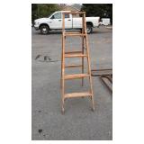 5 foot wooden light duty step ladder by blue