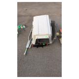 Group lot: crutches, parts to a dog kennel -not