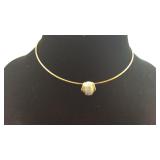 18kt gold over Sterling silver diamond accent