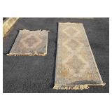 Two oriental hallway runners one is 101 inches