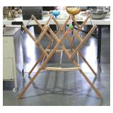 Early wooden Folding drying rack, 30 x 27 x 33