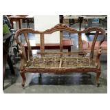 Rosewood parlor sofa frame, grape details, 58 x