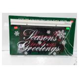 Color changing season greetings sign, does work