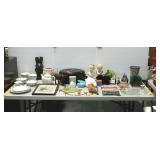 Household - statues, Corelle teapot, Adams dishes,