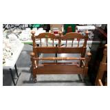 Twin size bed, 40" wide. Includes headboard,