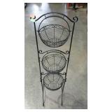 Iron basket stand with three removable iron