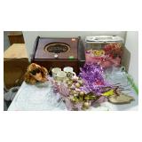 Misc - Bread box, Spring Bouquet dish set, cookie
