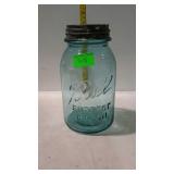 Quart blue glass Ball Perfect Mason canning jar