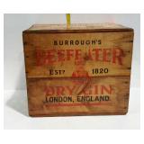 Shipping crate with nailed on lid, Beefeaters Dry