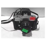 Camera, 35mm - Petri F T EE with neck strap and