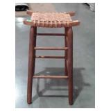 Cained bottom stool, 31 inches tall