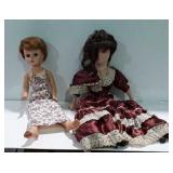 Dolls - one 27" composition, and one 24" revelon