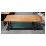 Coffee table with drop leafs, 41 by 19 by 12 when