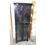Glass door cabinet. No shelves but ready to add