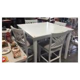 White bar height table minor wear but overall not