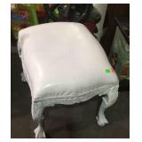 White stool claw foot