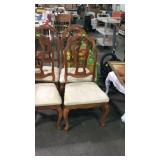 Four dining chairs French prov seats need cleaned