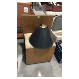 Group lot with black lamp shade and bench seat