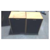 Two Klipsch brand speakers - 15 x 13 x 21