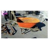 Wheel Barrow metal tub it shows use but still