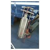 Flexible Flyer runner sled, shows weather