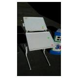 TV Trays, 2 white poly tv or other lap type trays