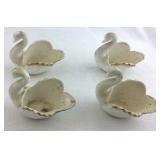 Four Royal Kendall salt dips swan  design