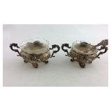 Pair of salt dips includes one spoon