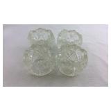 Four matching salt dips