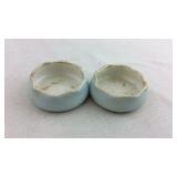 Pair of salt dips pastel blue