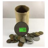 Container of World Coins and a few tokens