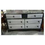 Painted dresser by Lea, two small drawers over