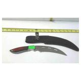 Knife with leather sheath - 6-1/2" long - sheath