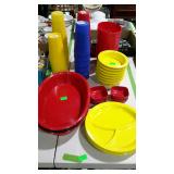 Plastic Dishware, picnic or camping type,