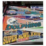 Sports Pennants, and bumper sticker