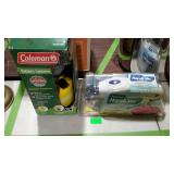 Colman battery lantern, and Reynolds Hand Vac