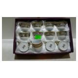 China - set of eight saki / tea cups, and set of