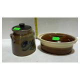 Stoneware - covered jar and casserole dish