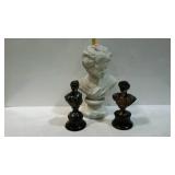 Bust statues - lot of three