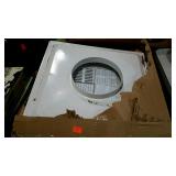 Five boxes 24 x 24 white vent ends with covers for