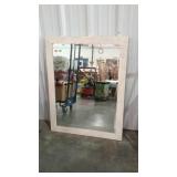 Large wall mirror. Wood frame, beveled glass.
