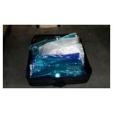 Soft sided suitcase with spacebags. Seller code