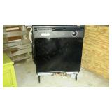 Whirlpool Quiet Wash dishwasher with black front,