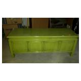 End of the bed painted chest, four raised panels