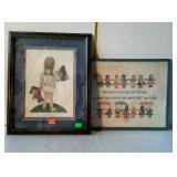 Prints - one "In Training" little girl, framed